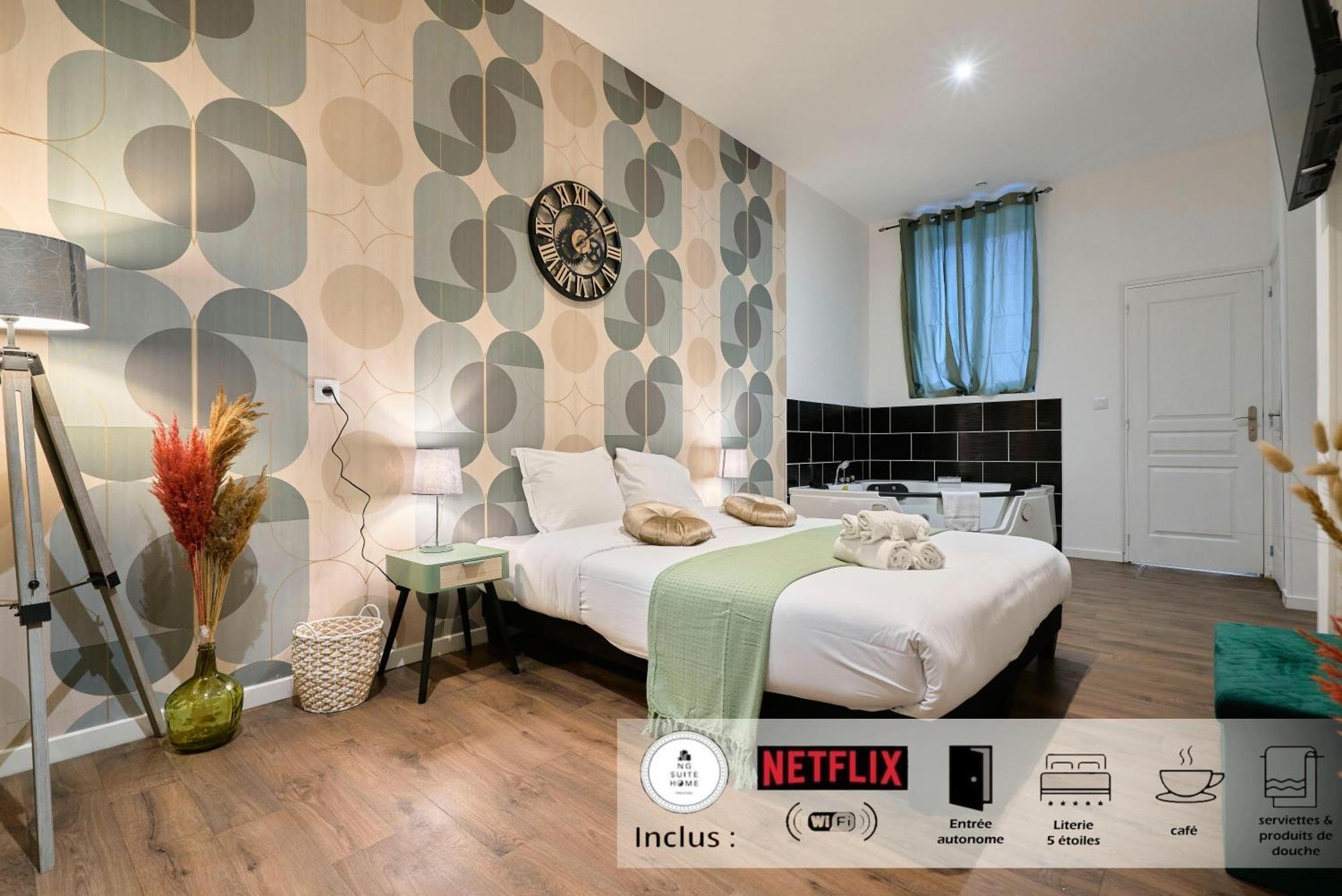 Ng Prestige - Miln 1 - Balneo - Wifi & Netflix Apartment Roubaix Bagian luar foto
